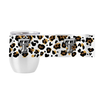 Texas Tech 16oz Neutral Leopard Stainless Curved Beverage