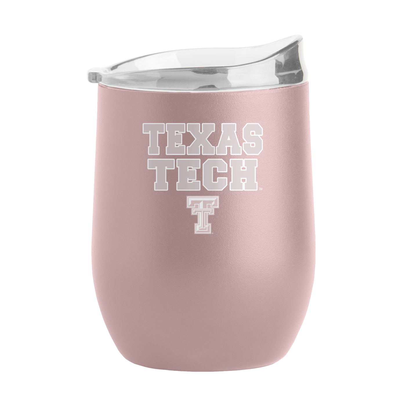 Texas Tech 16oz Stencil Powder Coat Curved Beverage