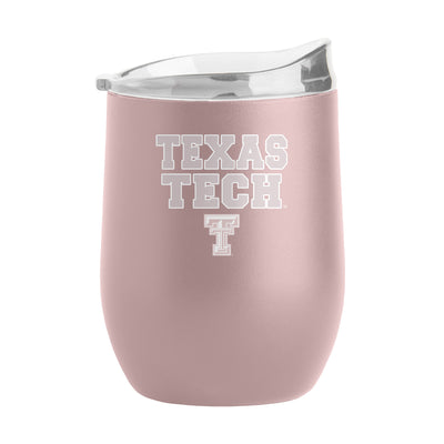 Texas Tech 16oz Stencil Powder Coat Curved Beverage