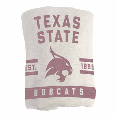 Texas State Oatmeal Sweatshirt Blanket - Logo Brands