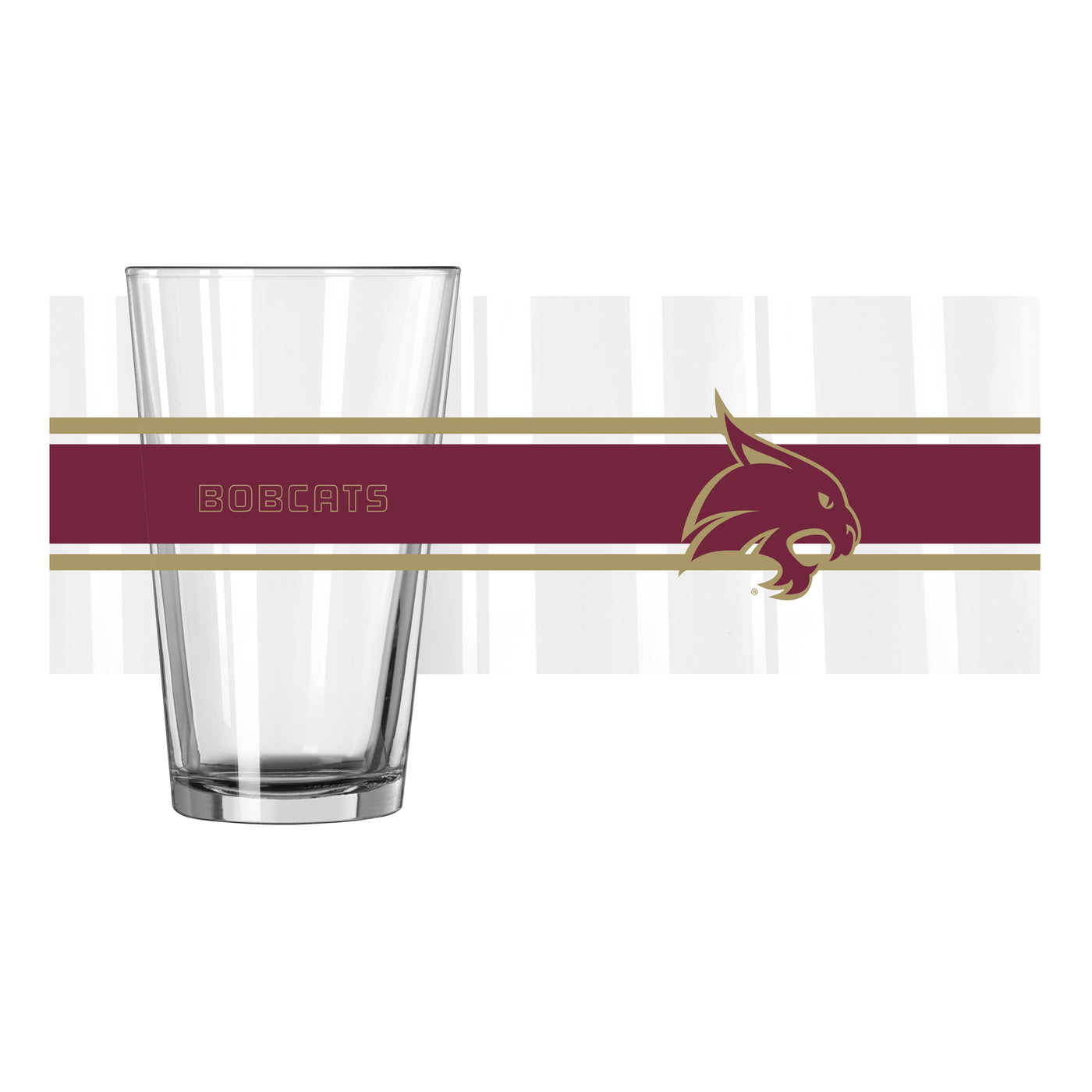 Texas State 16oz Stripe Pint Glass