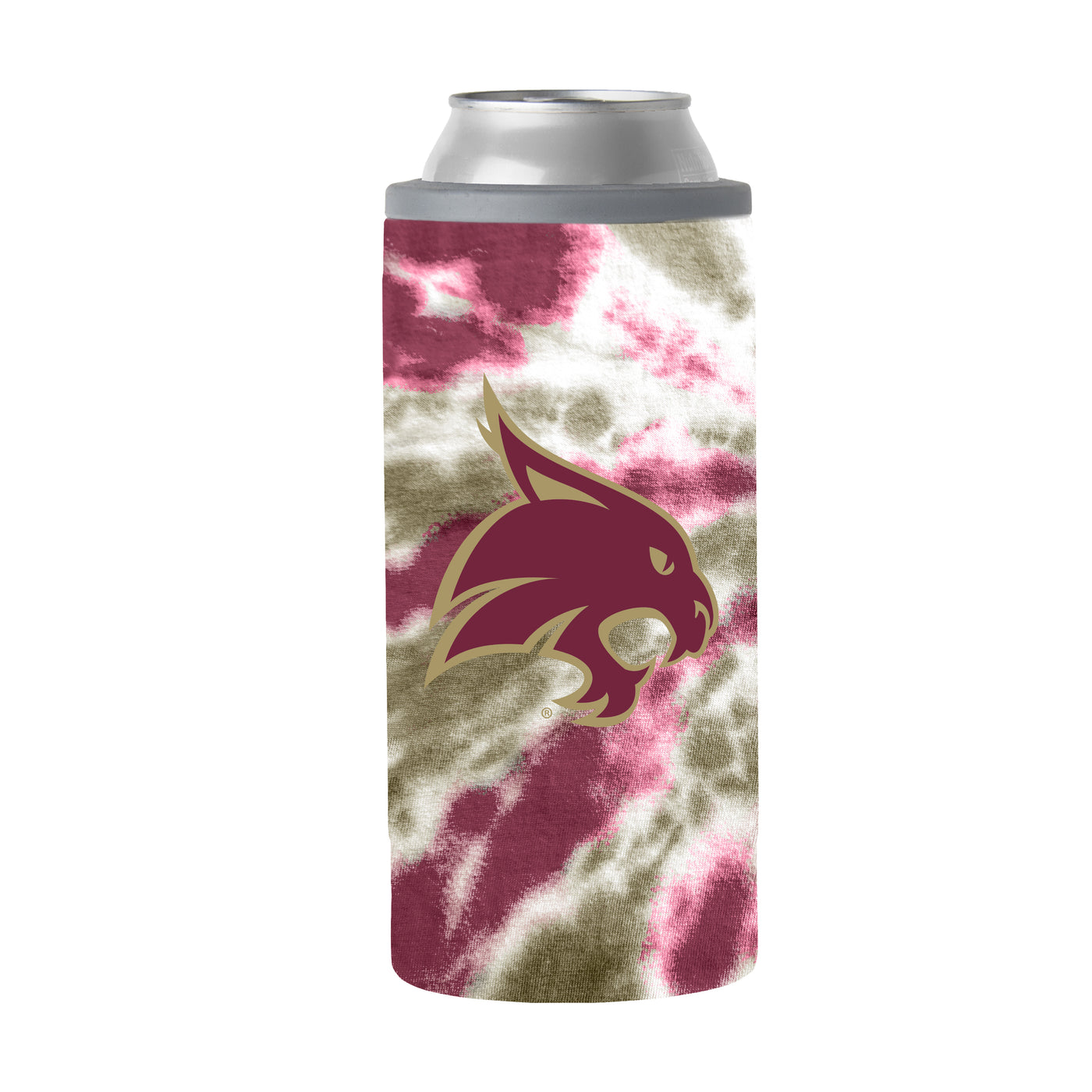 Texas State 12oz Tie Dye Slim Can Coolie