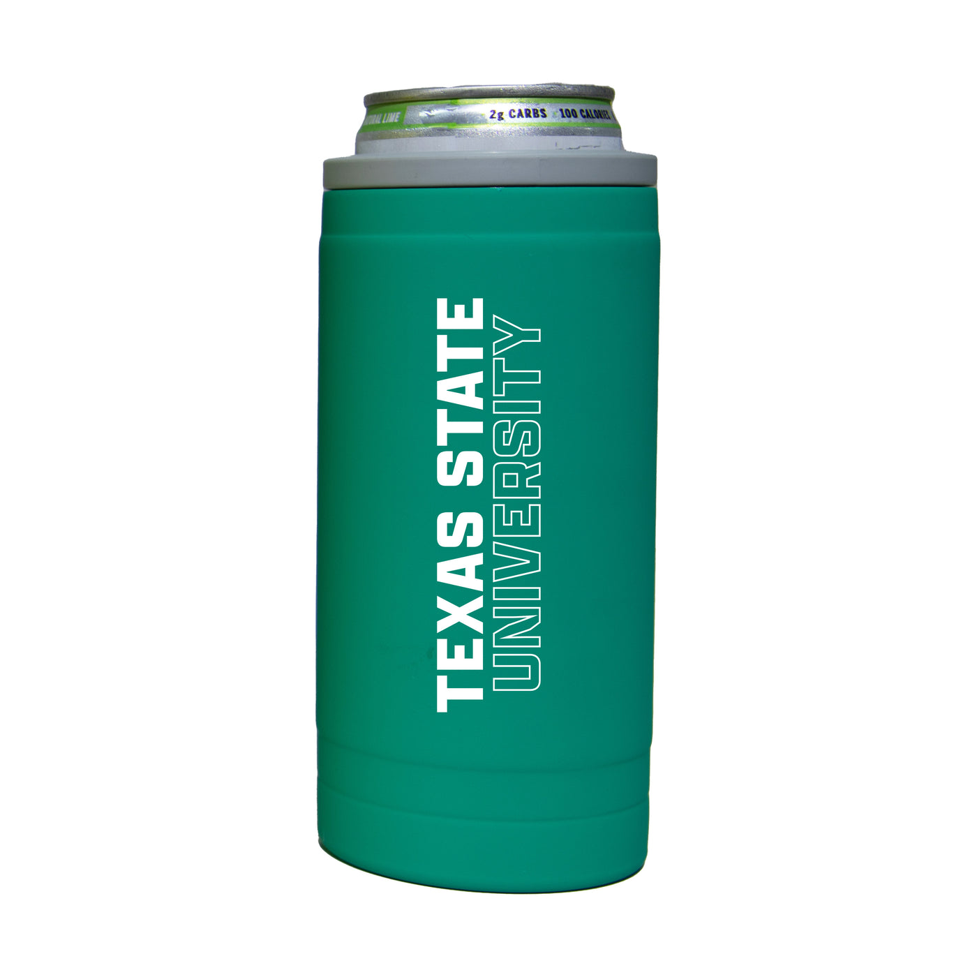Texas State 12oz Optic Stacked Soft Touch Slim Coolie