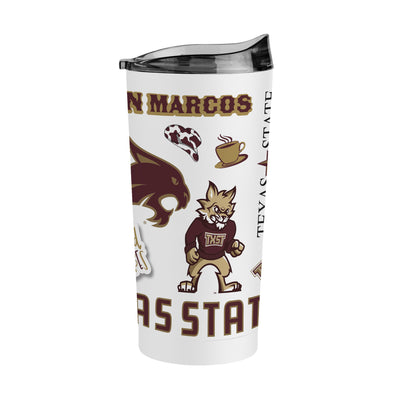 Texas State 20oz Native Powder Coat Tumbler - Logo Brands