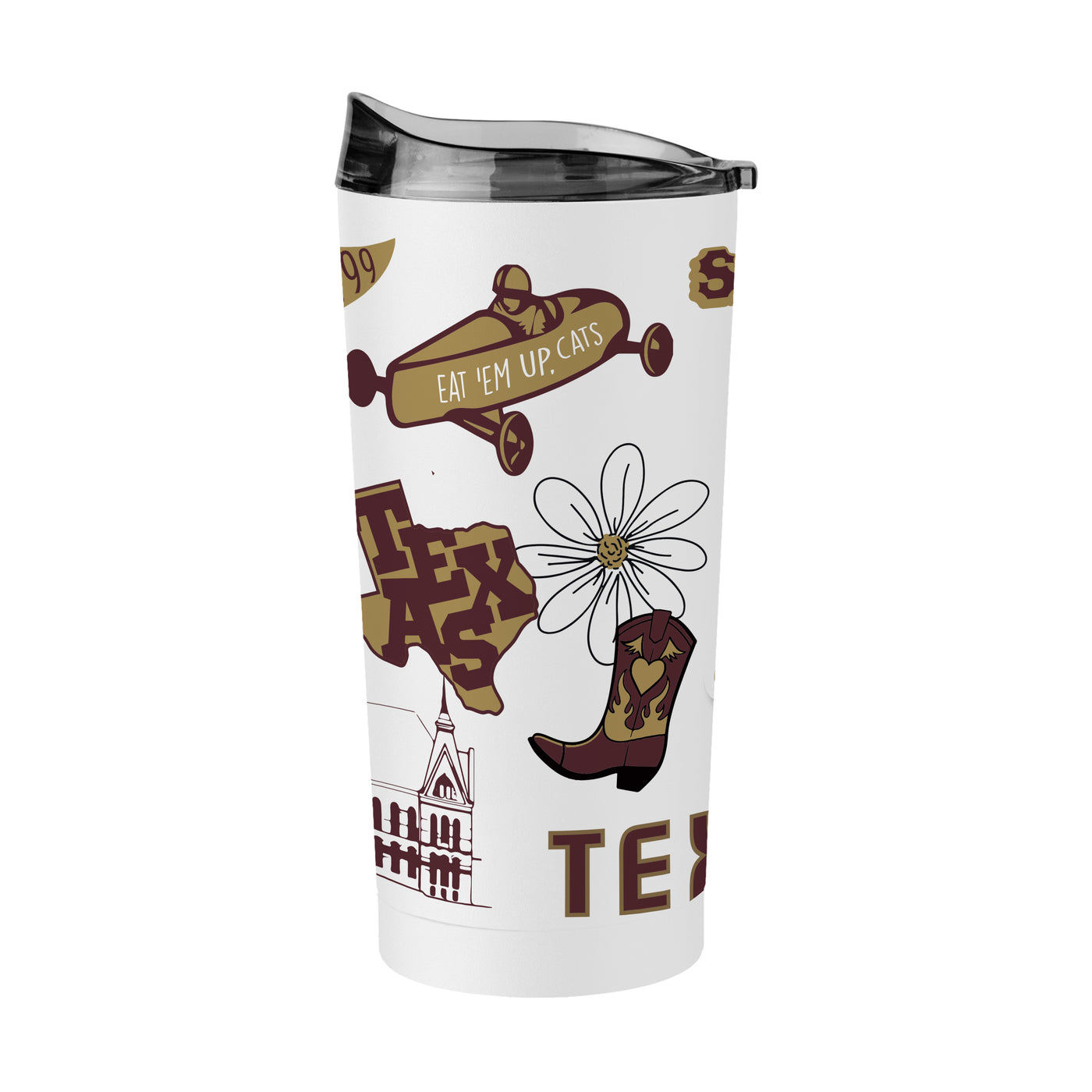 Texas State 20oz Native Powder Coat Tumbler - Logo Brands