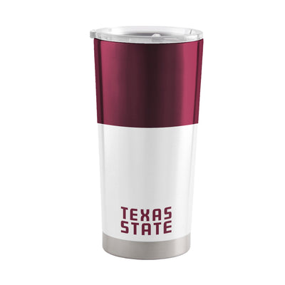 TX State Colorblock 20oz Stainless Tumbler