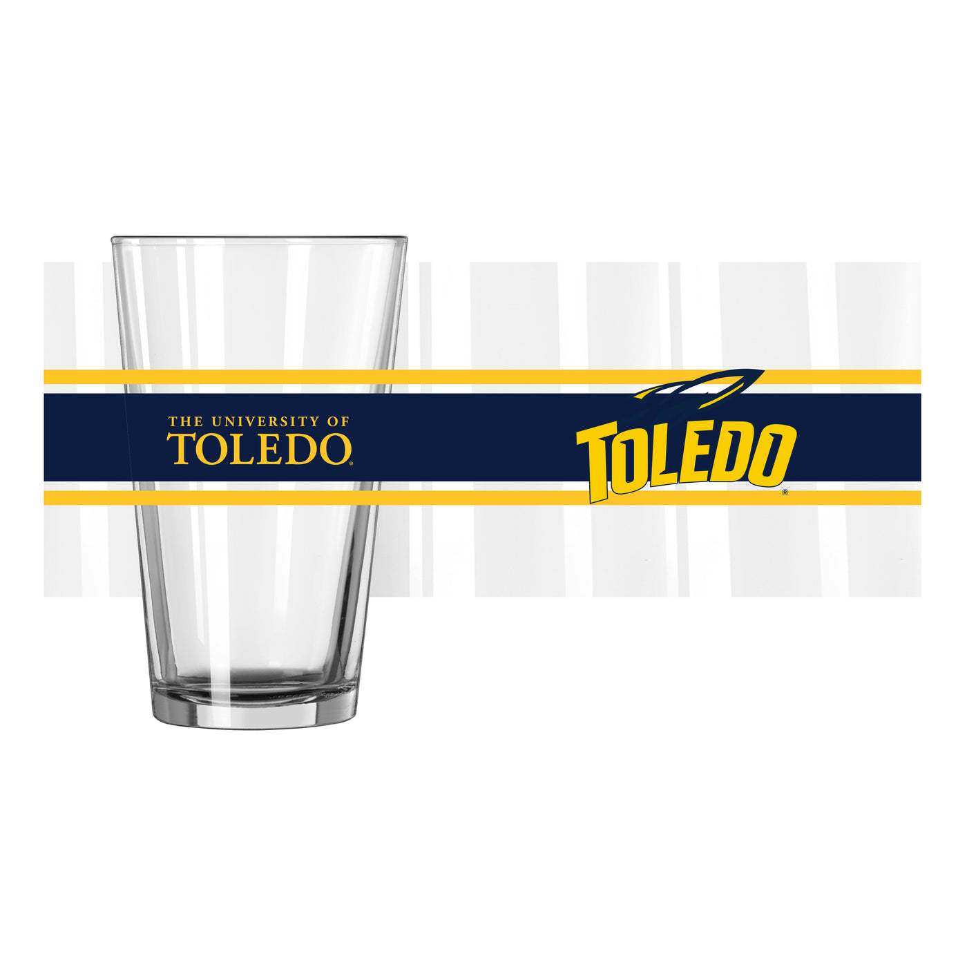 Toledo 16oz Stripe Pint Glass