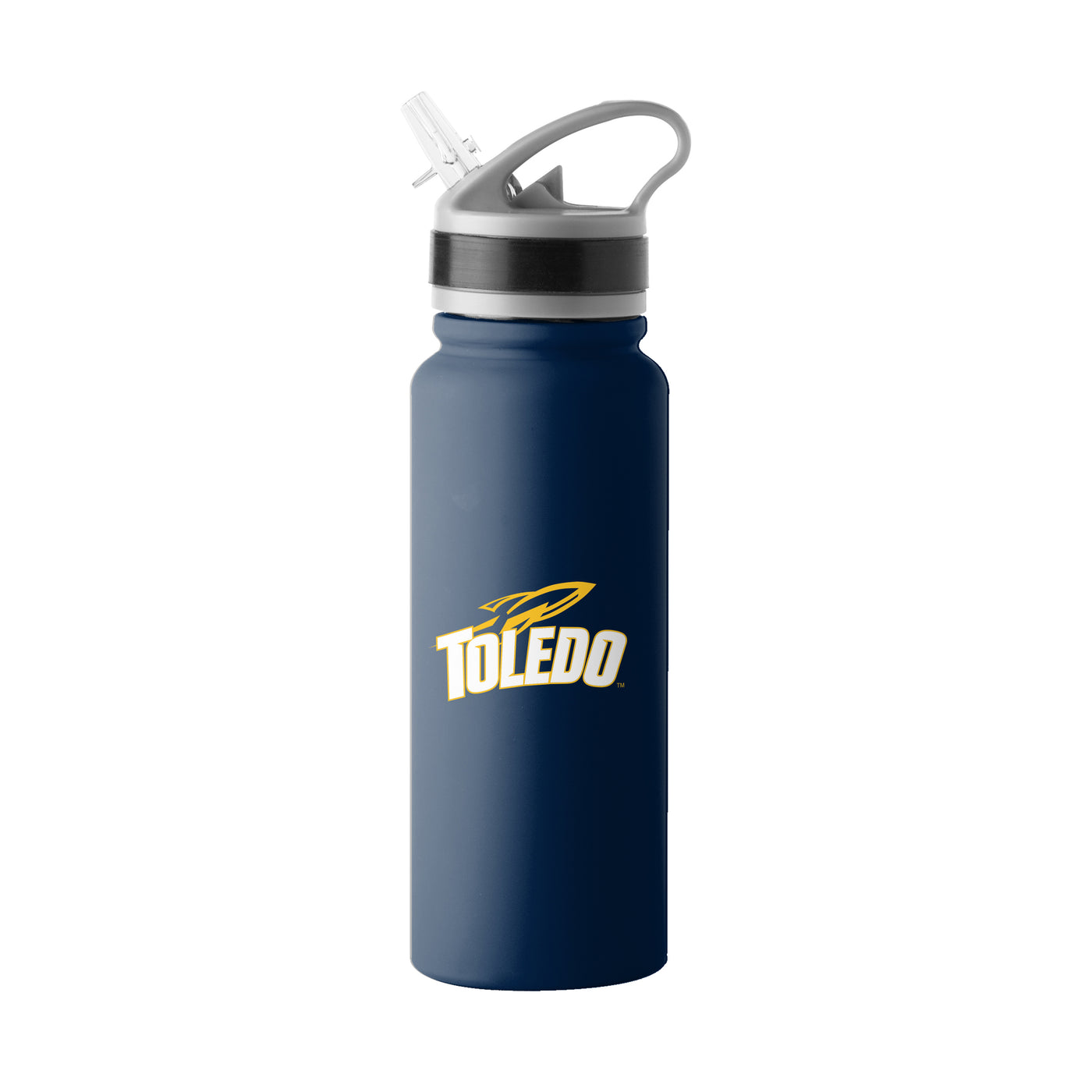 Toledo 25oz Logo Stainless Single Wall Flip Top Bottle