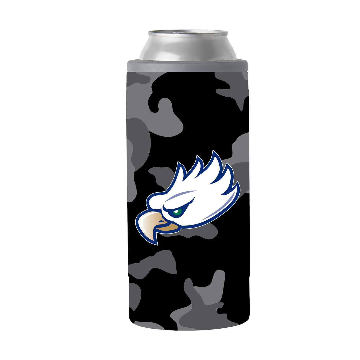 Florida Gulf Coast Black Camo 12oz Slim Can Coolie