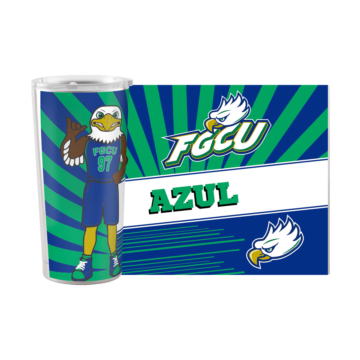 Florida Gulf Coast 20oz Mascot Stainless Tumbler