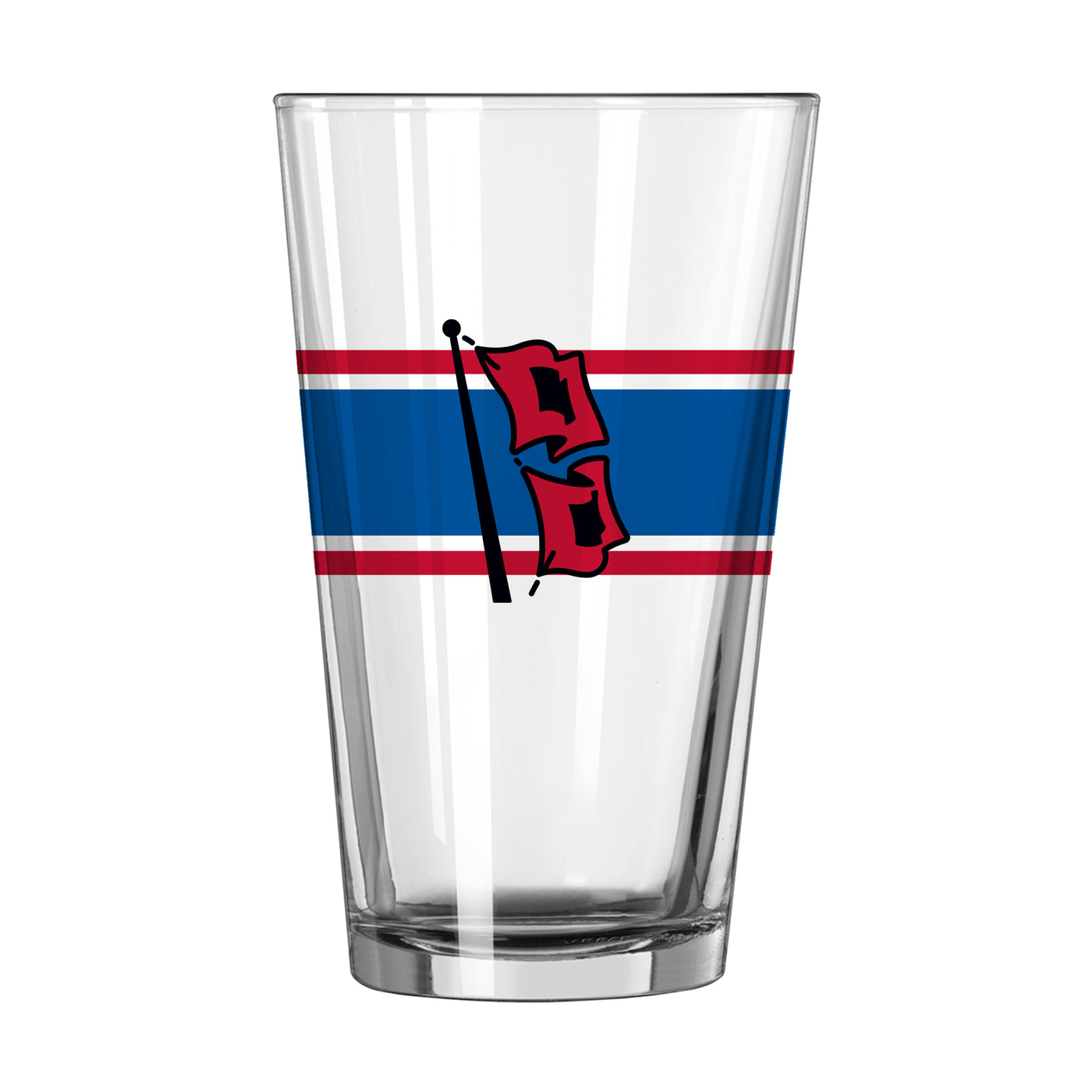 Tulsa 16oz Stripe Pint Glass - Logo Brands