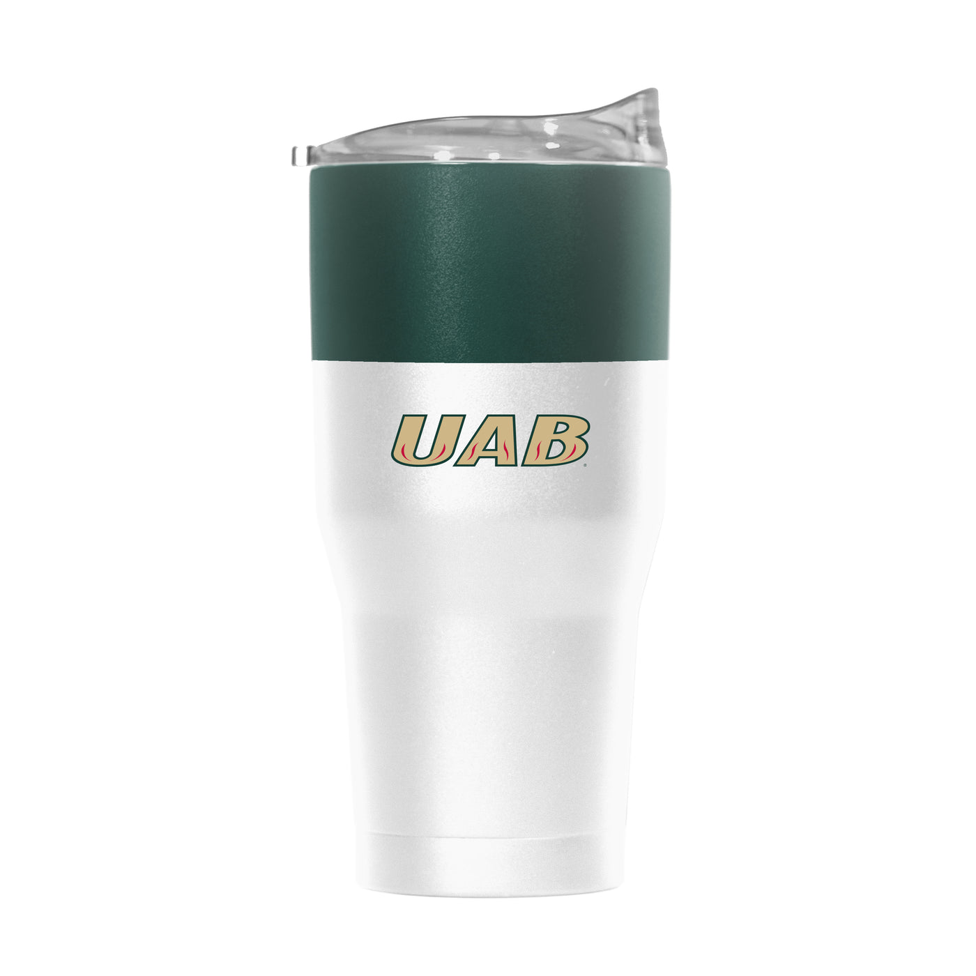 UAB 30oz Colorblock White Powder Coat Tumbler