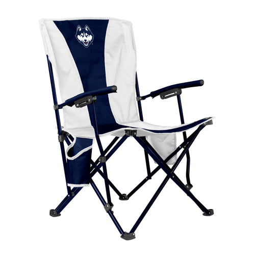 UConn Big Boy Hard Arm Chair by Logo Brands, sturdy blue furniture with padded arms and team logo for comfortable seating.
