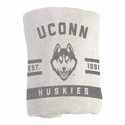 UConn Oatmeal Sweatshirt Blanket