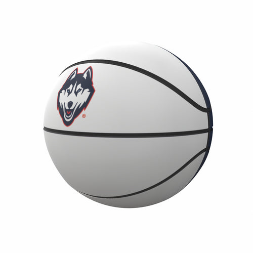 UConn mini-size autograph basketball by Logo Brands, featuring official team logo and space for signature, suitable for recreation.