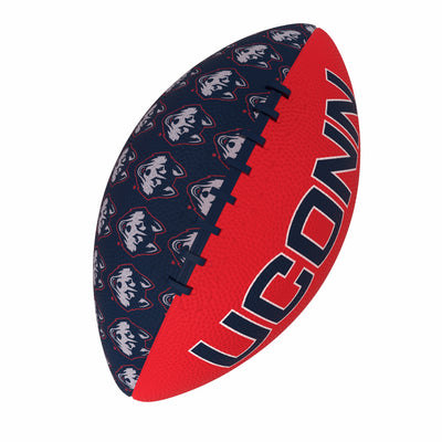 UConn Repeating Mini-Size Rubber Football