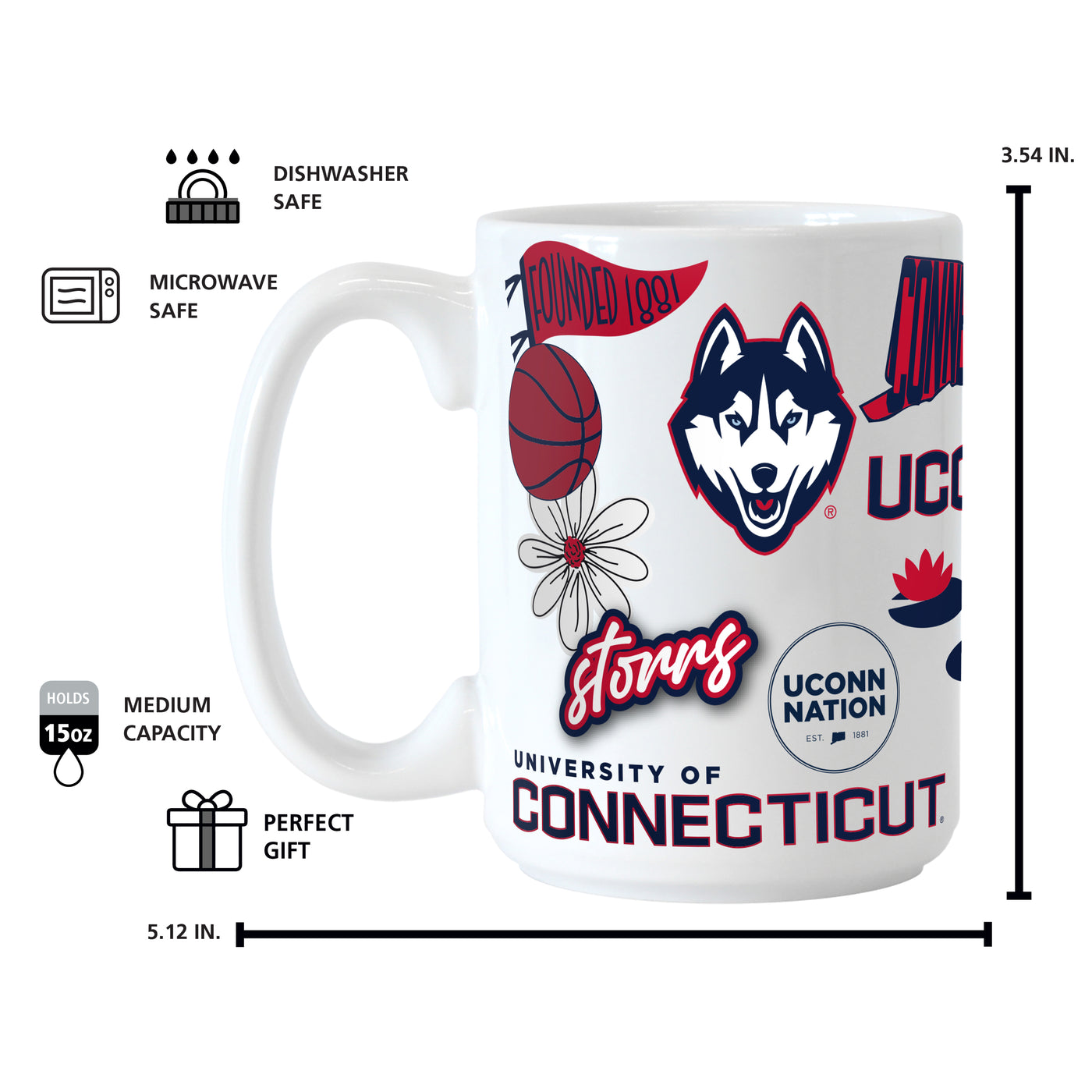 UConn 15oz Native Sublimated Mug