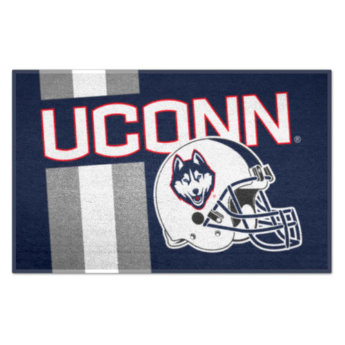 University of Connecticut starter mat by Logo Brands featuring the UConn logo and team colors, ideal for game day or fan display