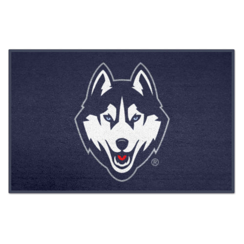 University of Connecticut Logo Brands starter mat featuring the UConn Huskies logo on a durable mat.