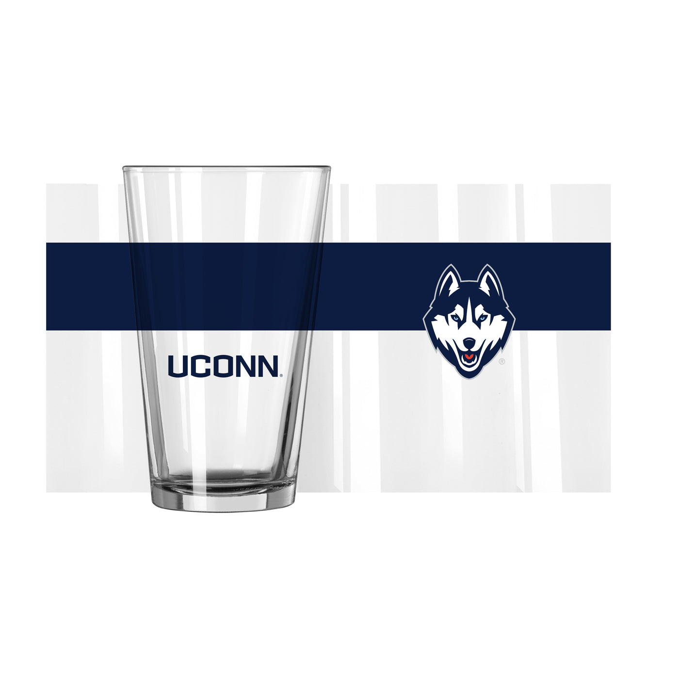 UConn 16oz Colorblock Pint Glass