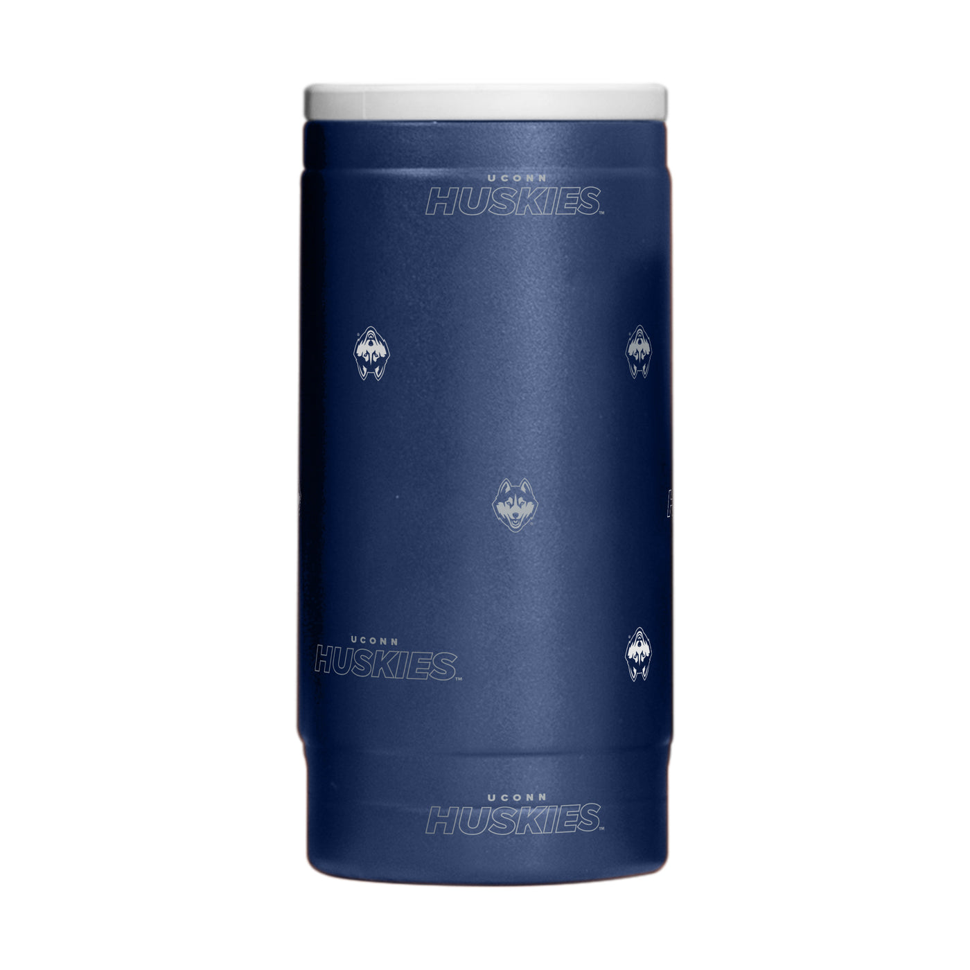 UConn 12oz Step And Repeat Powdercoat SlimCan Coolie