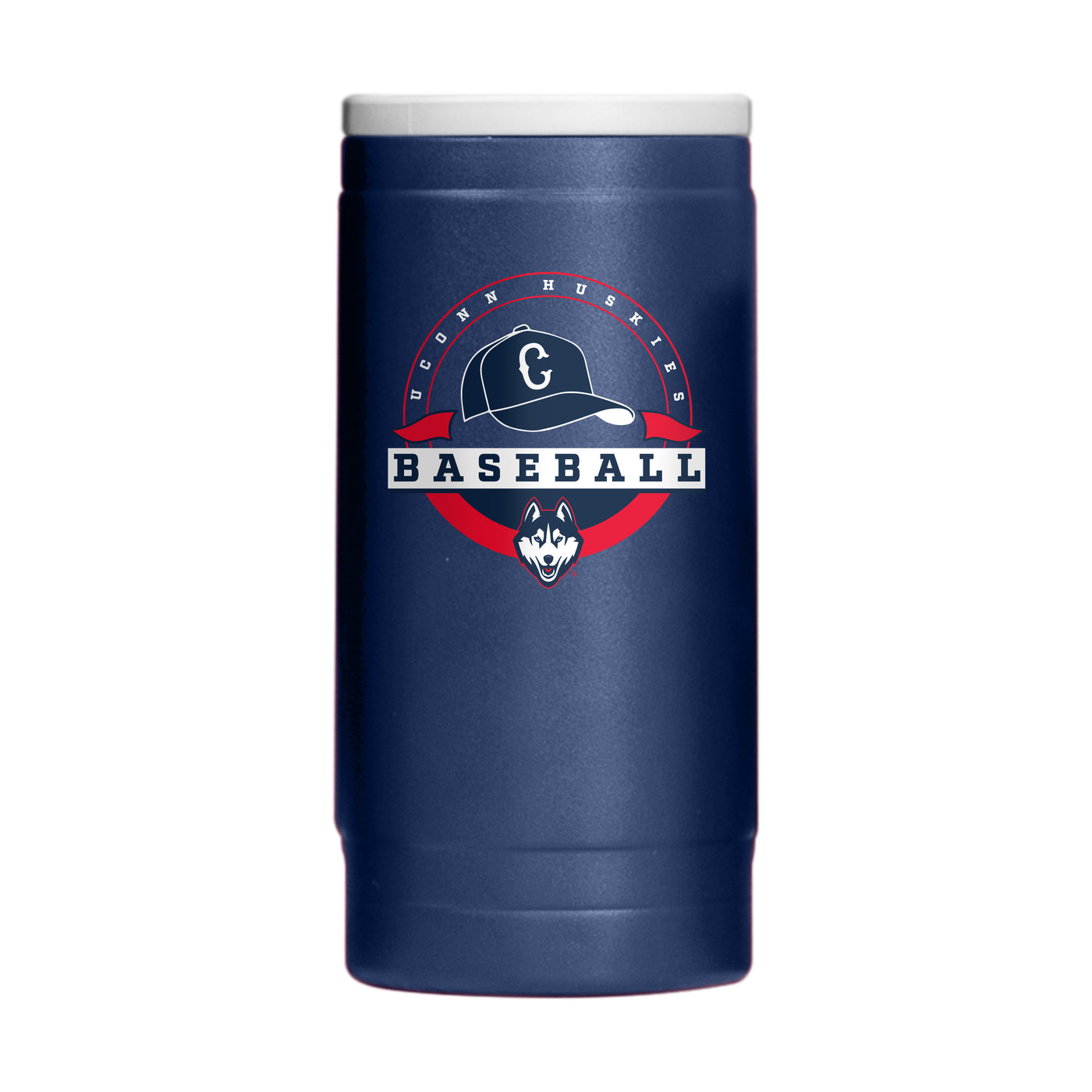 UConn Baseball 12oz Powder Coat Slim Can Coolie
