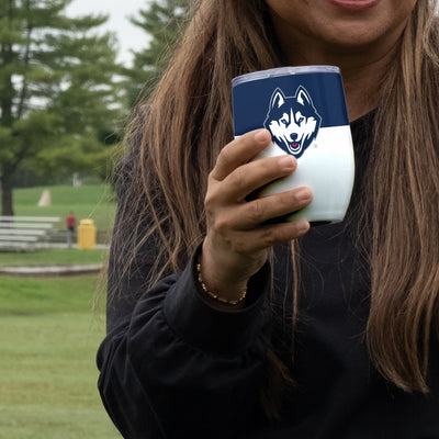 UConn 16oz Colorblock Stainless Curved Beverage