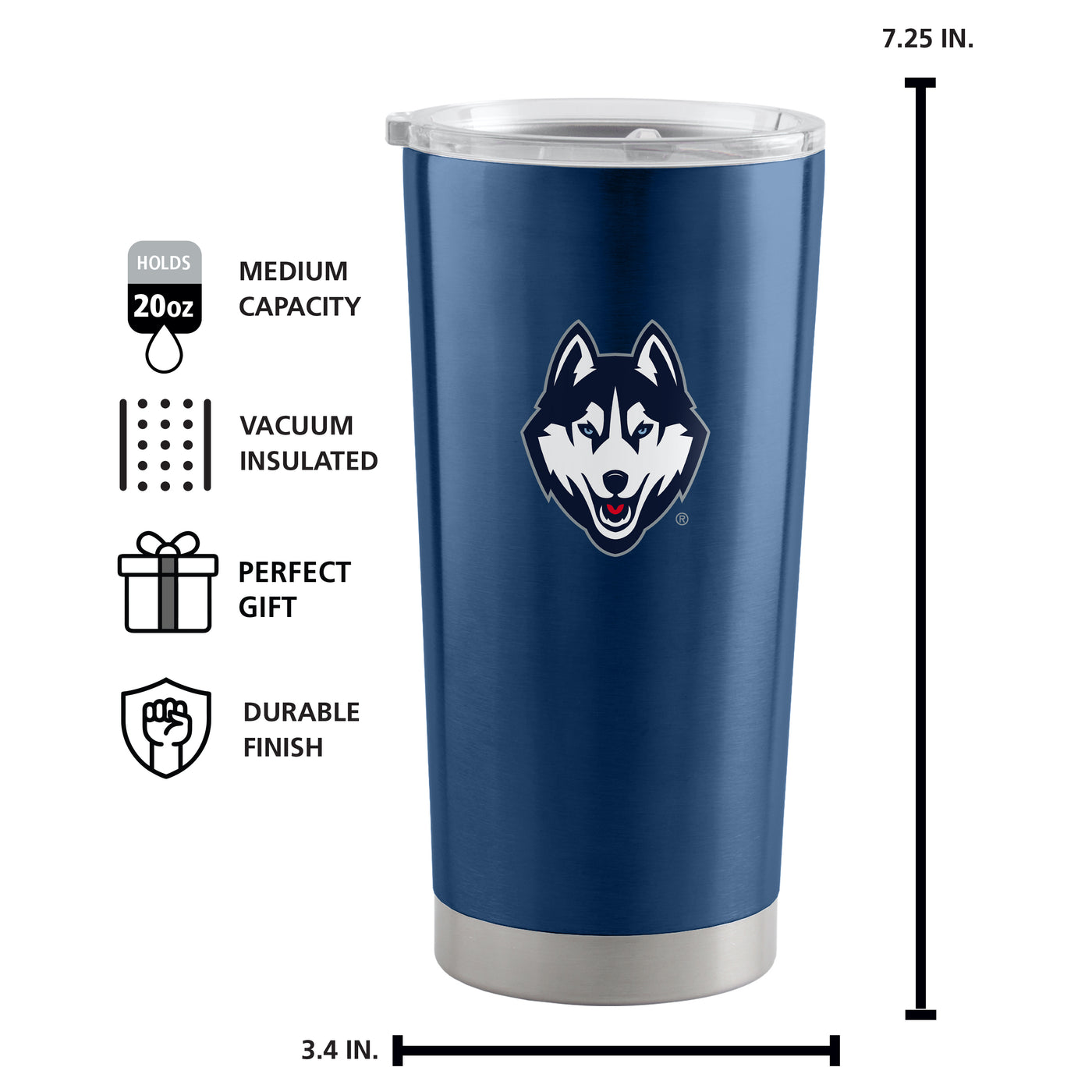 UConn 20oz Gameday Stainless Steel Tumbler