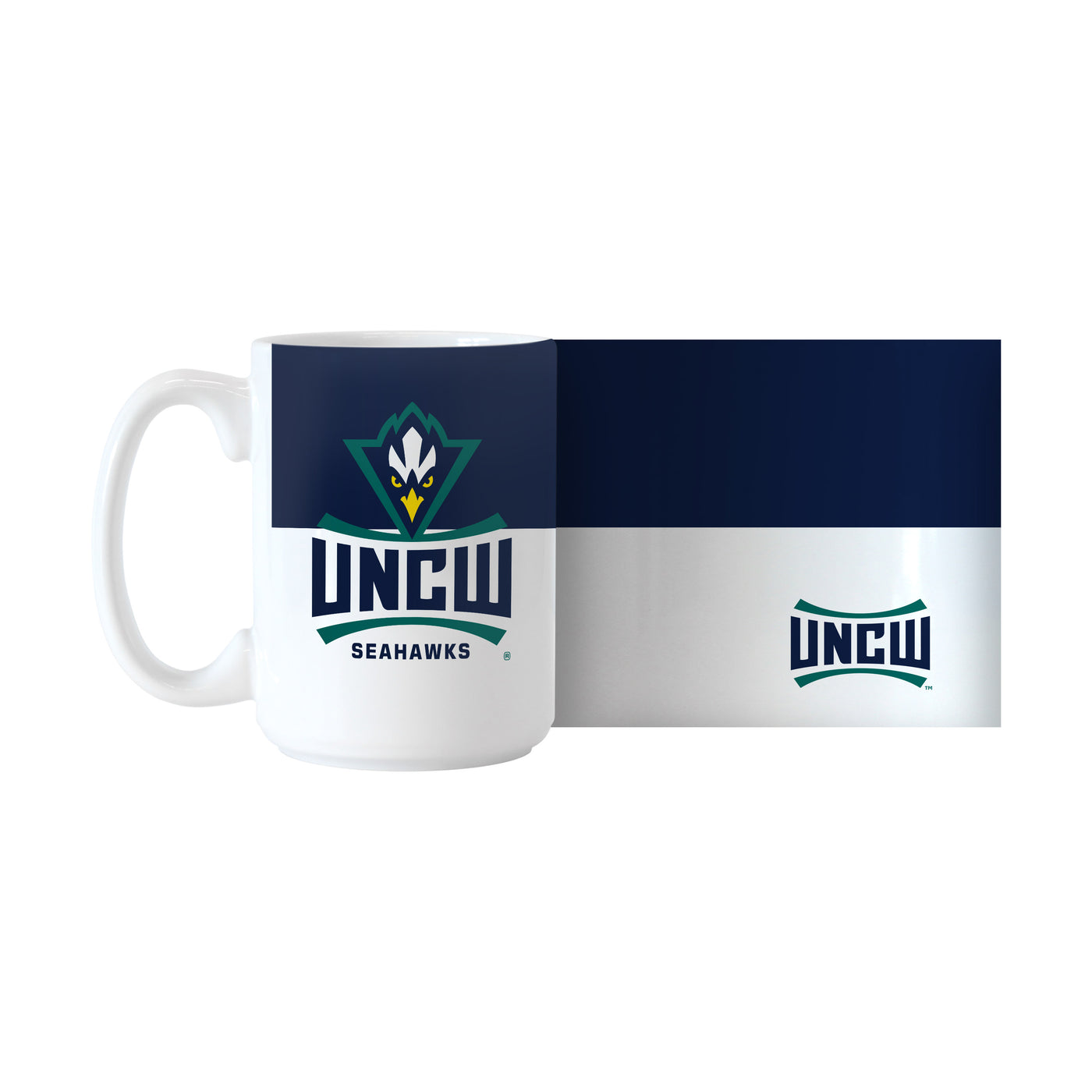 UNC Wilmington 15oz Colorblock Sublimated Mug