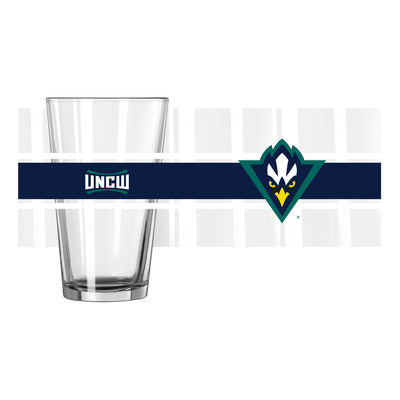 UNC Wilmington 16oz Stripe Pint Glass