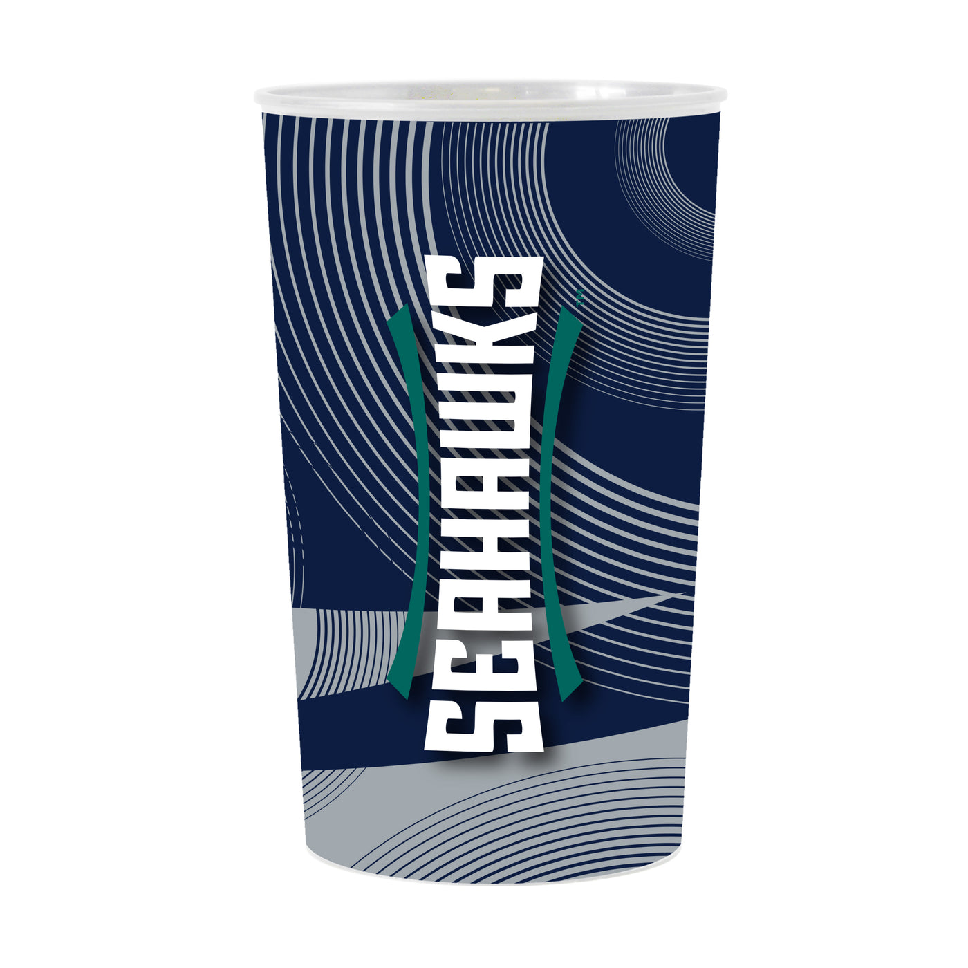UNC Wilmington Geo Pattern 4-Pack Hardwall Cup