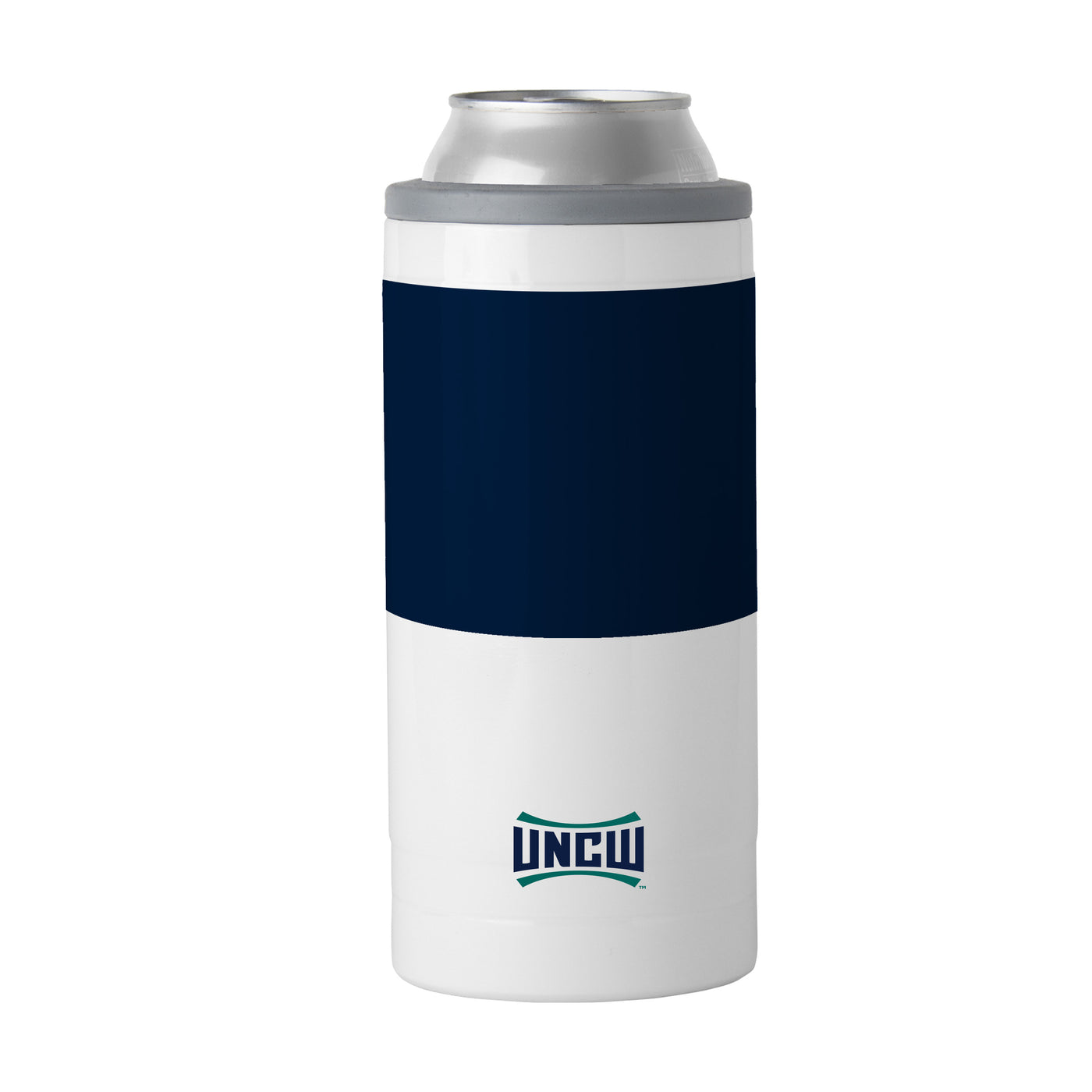 UNC Wilmington 12oz Colorblock Slim Can Coolie