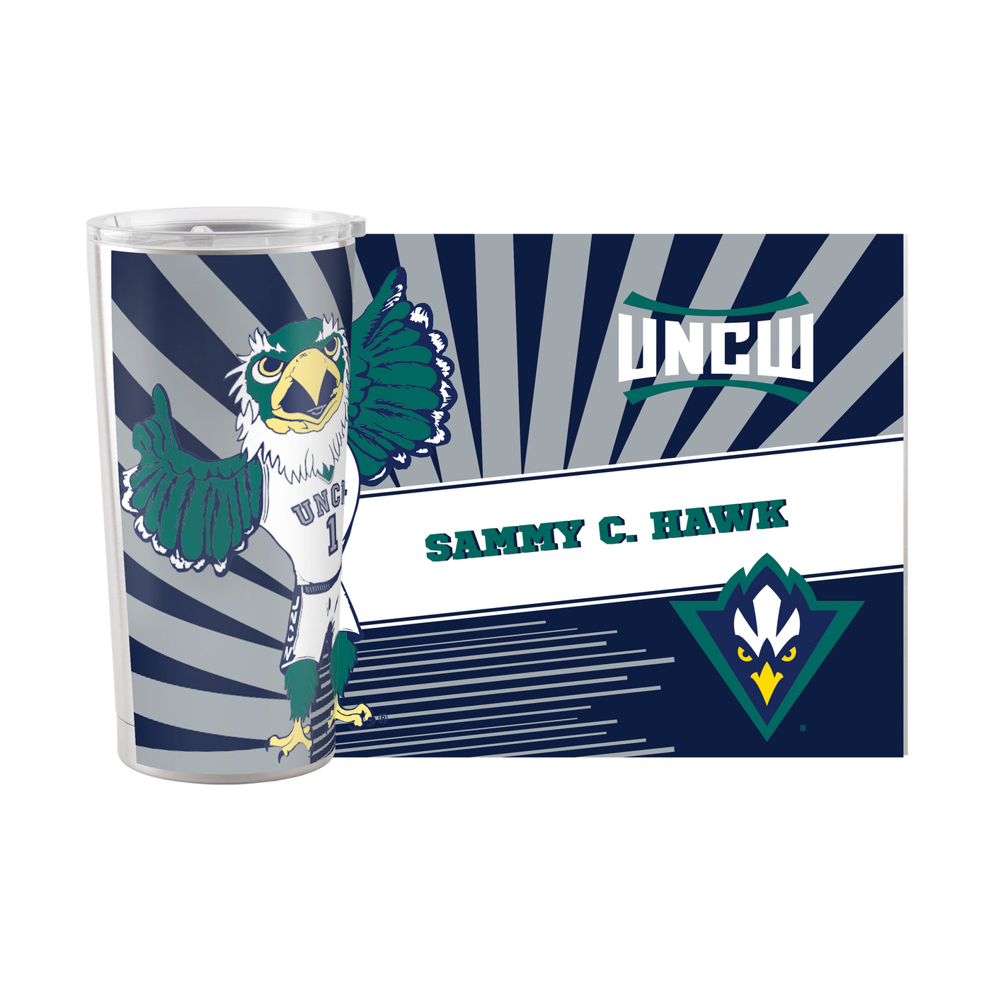 NC Wilmington 20oz Mascot Stainless Tumbler