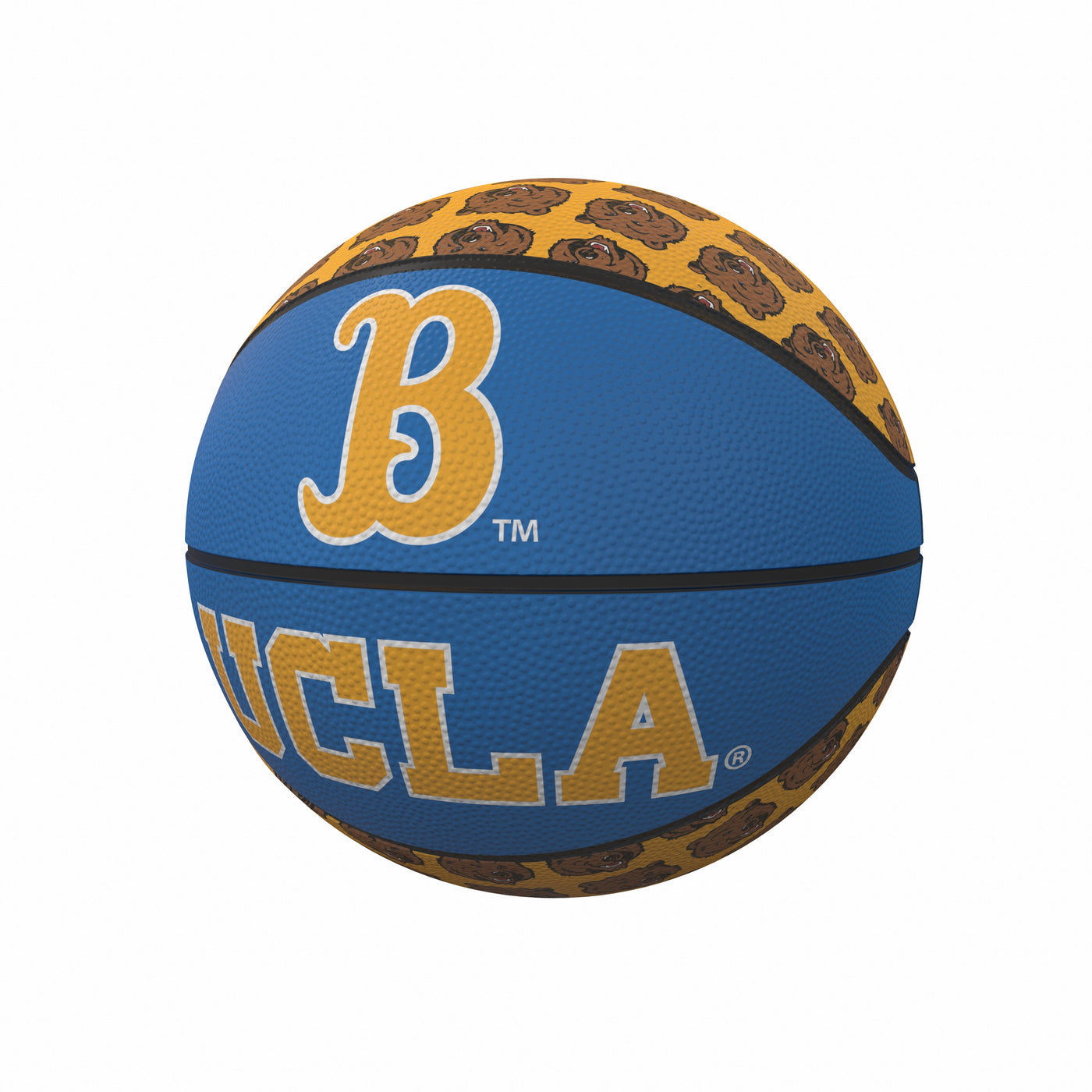 UCLA Repeating Logo Mini-Size Rubber Basketball