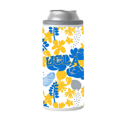 UCLA 12oz Floral Slim Can Coolie