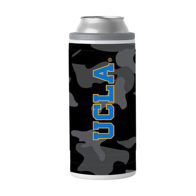 UCLA Black Camo 12oz Slim Can Coolie - Logo Brands