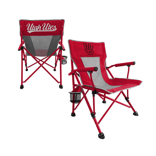 Logo Brands Utah Hard Arm Chair, a sturdy furniture piece with wooden arms and cushioned seating for comfortable relaxation.