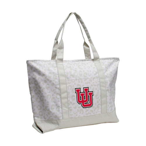 Leopard pattern tote bag by Logo Brands featuring spacious interior and sturdy handles, perfect for everyday use.