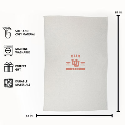 Utah Oatmeal Sweatshirt Blanket