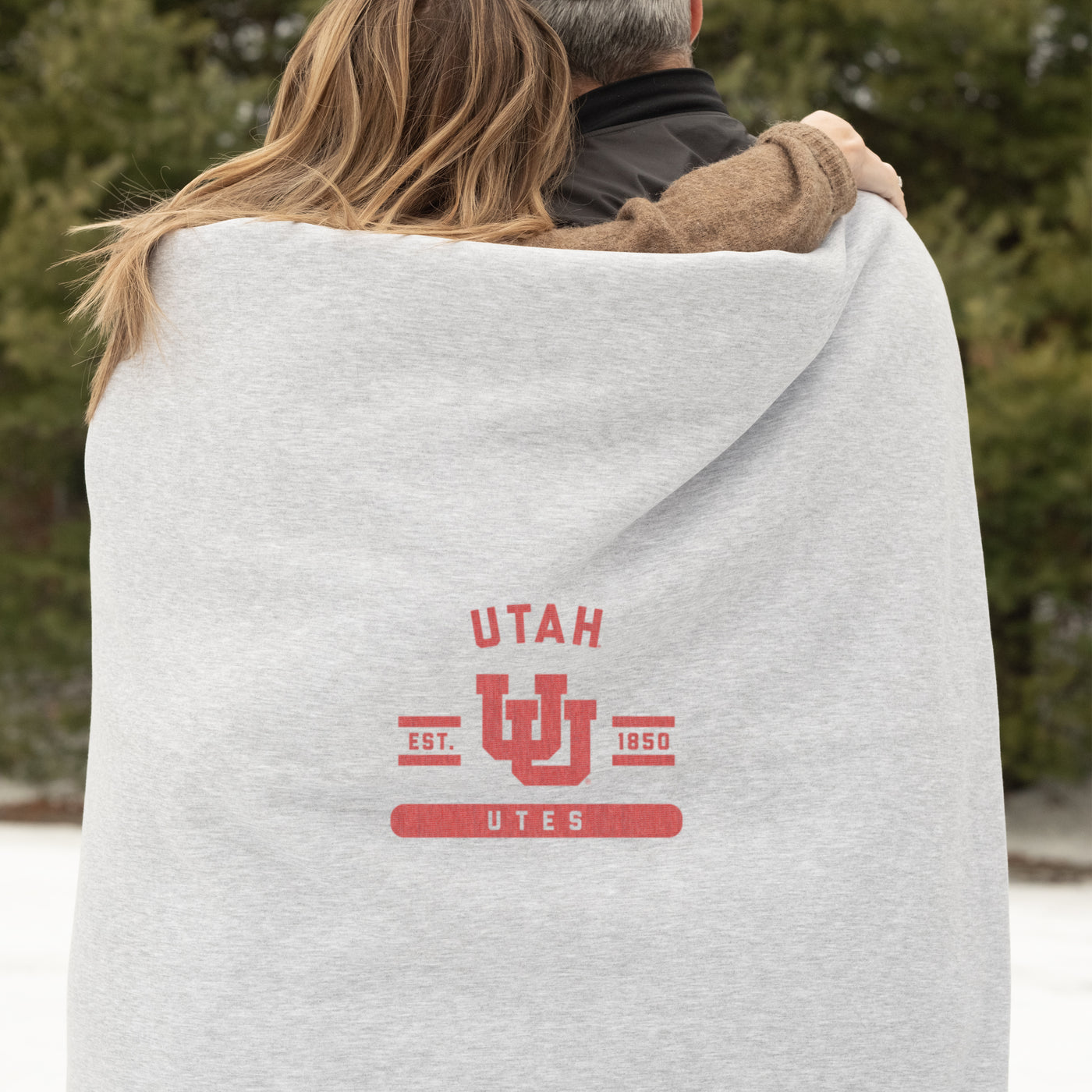 Utah Oatmeal Sweatshirt Blanket