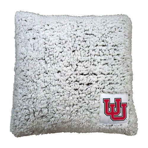 Utah Frosty throw pillow by Logo Brands, soft and cozy blanket with snowflake pattern, perfect for home decor.