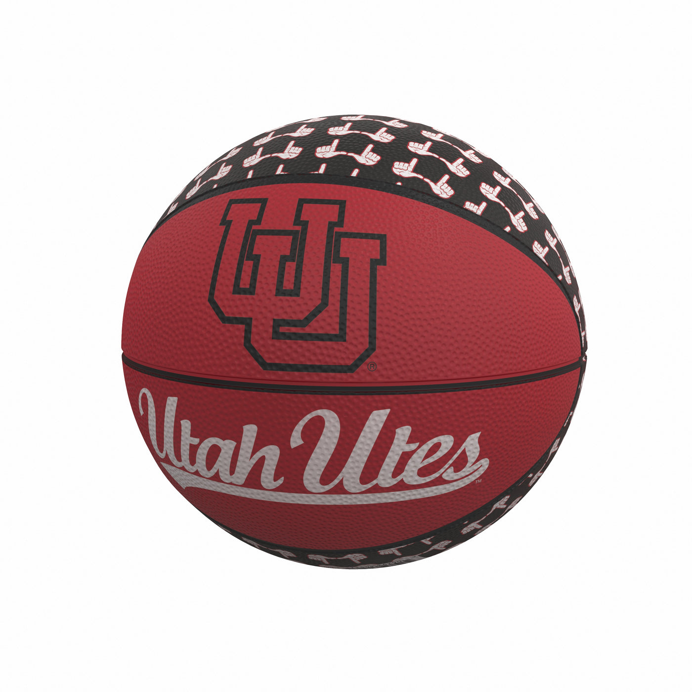 Utah Repeating Logo Mini-Size Rubber Basketball
