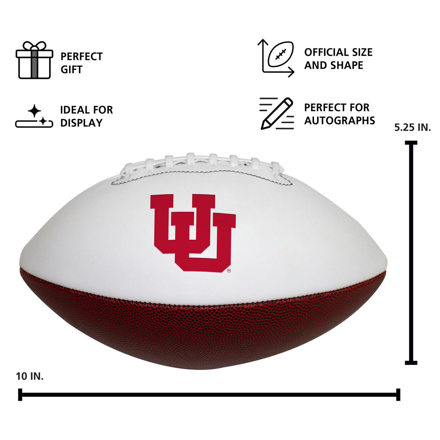 Utah Official-Size Autograph Football - Logo Brands