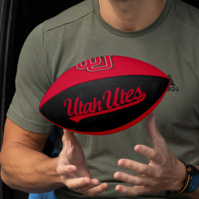 Utah Pinwheel Junior Size Rubber Football