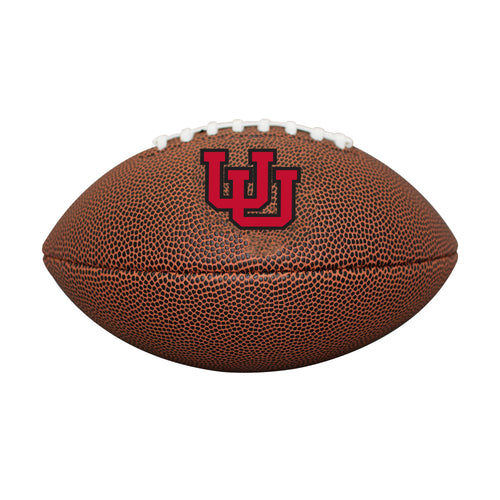 Utah Mini Size Composite Football by Logo Brands, recreation football with team logo and colorful design, suitable for casual play.
