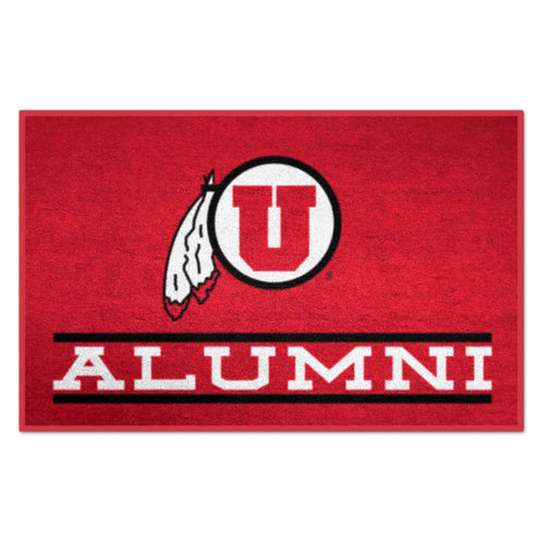 University of Utah alumni starter mat by Logo Brands, featuring university logo and red and white colors, for fan memorabilia.