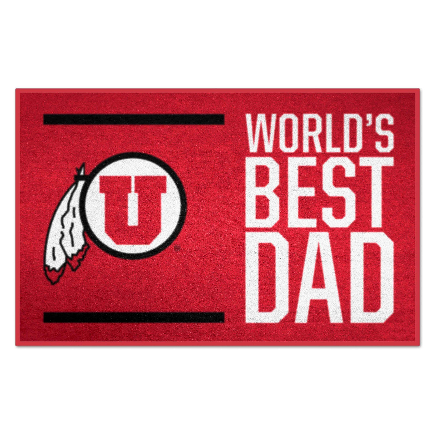 University of Utah Starter Mat - World's Best Dad