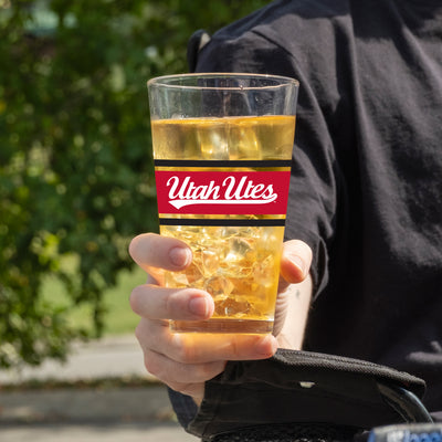Utah 16oz Stripe Pint Glass - Logo Brands