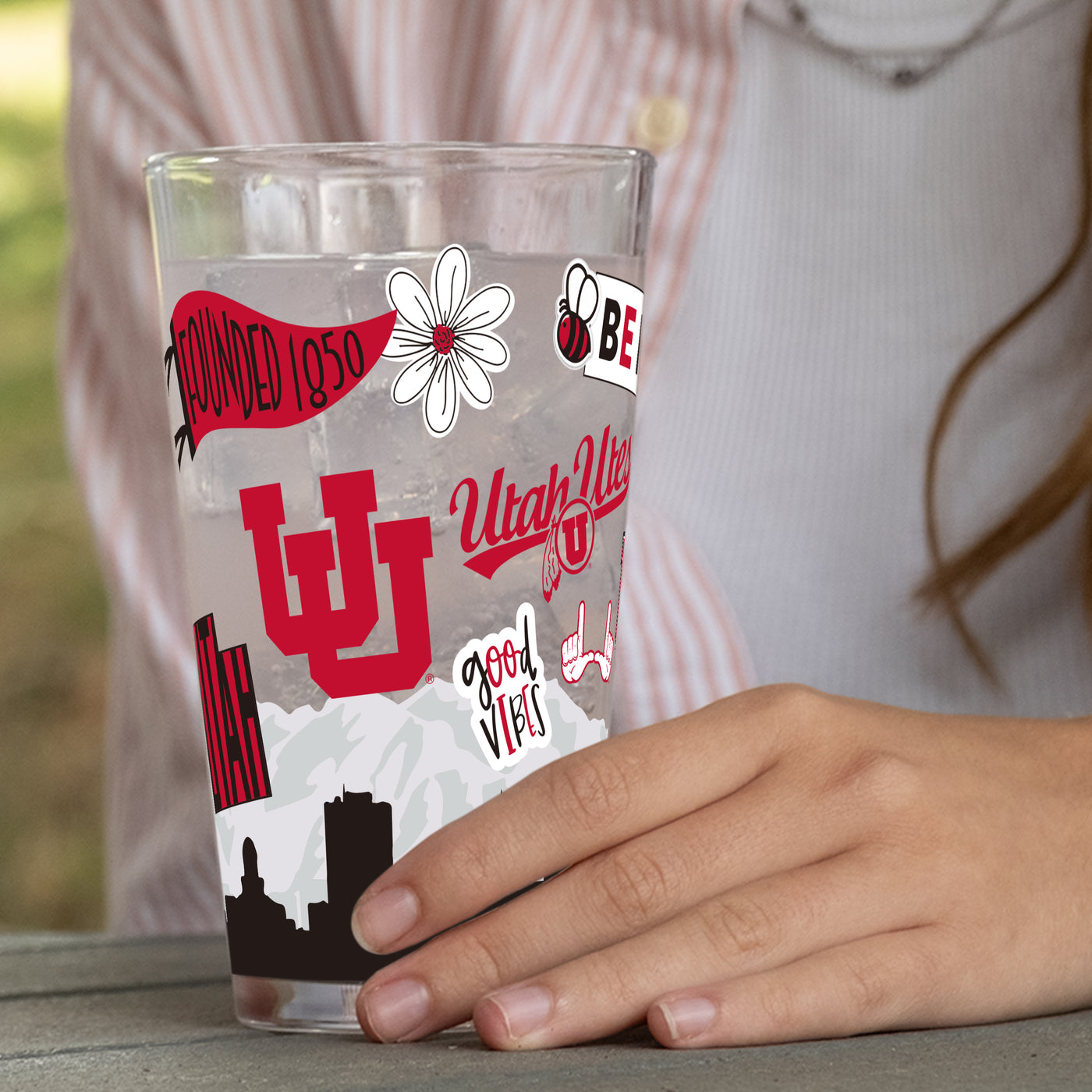Utah 16oz Native Pint Glass - Logo Brands