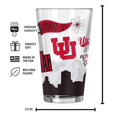 Utah 16oz Native Pint Glass - Logo Brands